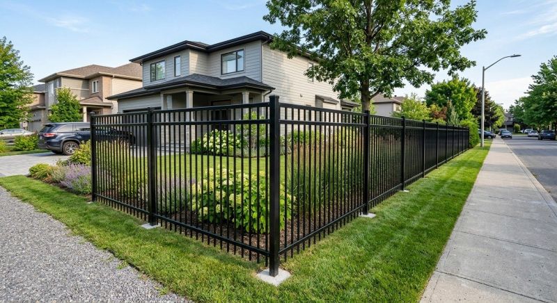 Black Metal Fence Installation in Pearland, TX