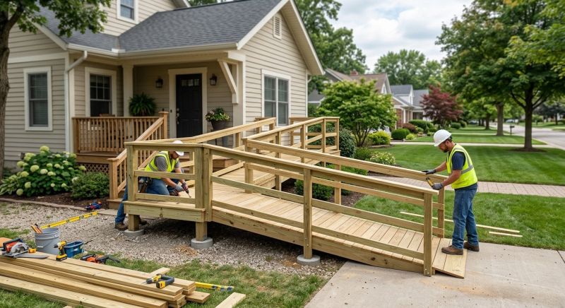 Hardwood Ramp Installation in Wilmington, NC