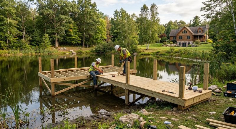 Pond Dock Installation in Alpharetta, GA