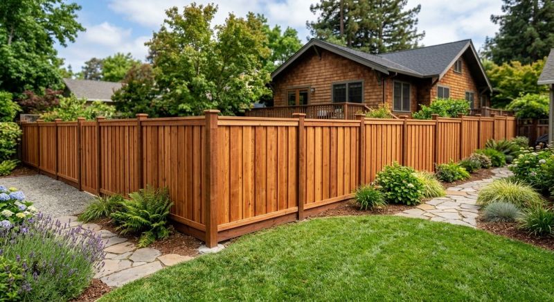 Redwood Fence Installation in Sacramento, CA