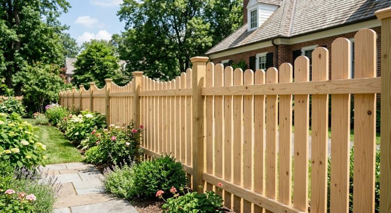 Scalloped Fence Installation in Roseville, CA