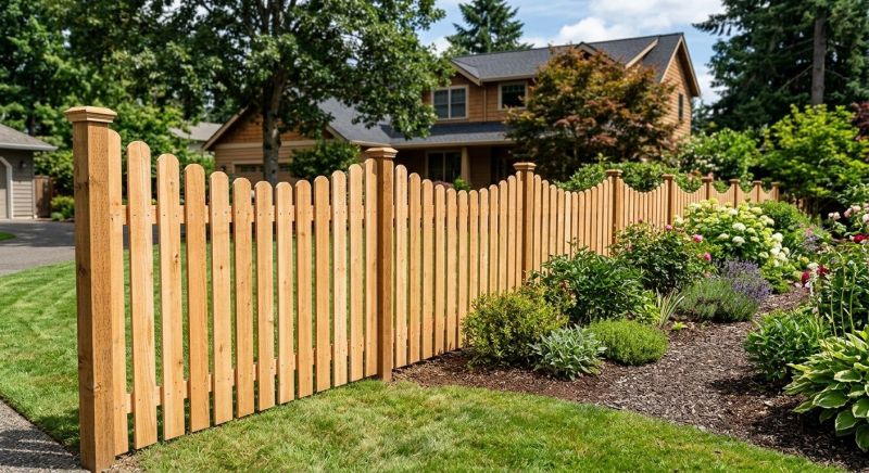Scalloped Fence Installation in Pearland, TX