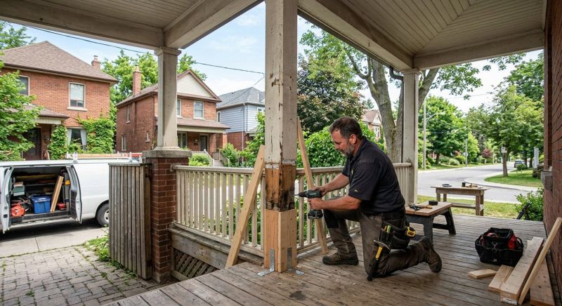 Veranda Post Repair in Redmond, WA