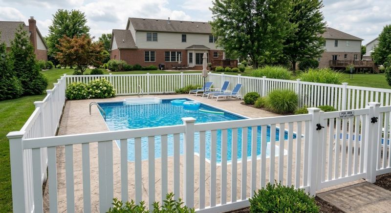 Vinyl Pool Fence Installation in Wilmington, NC