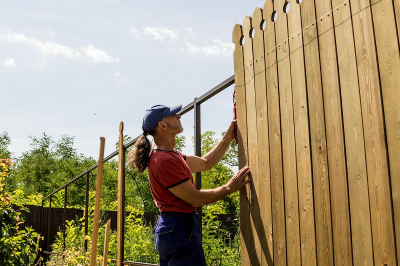 Wood Plank Fence Installation in Pearland, TX