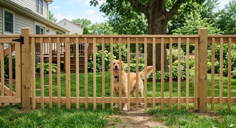Wooden Dog Fence Installation in Sacramento, CA
